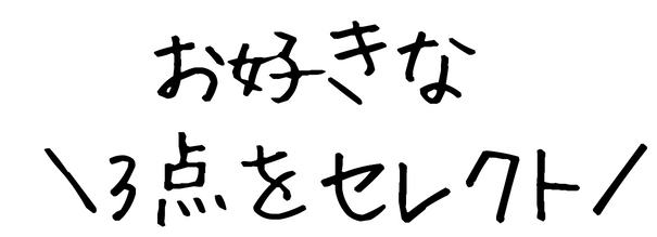 お好きな3点をセレクト