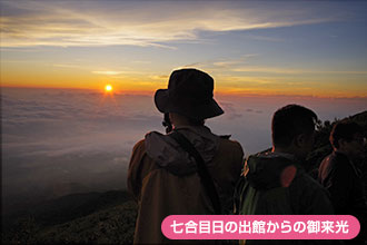 行列を連ねる夜間登山を回避