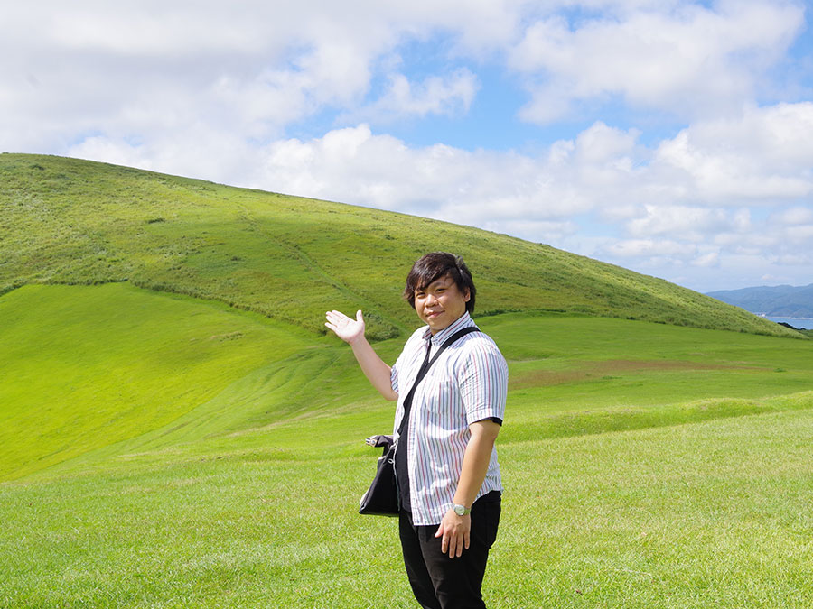 鬼岳の中腹