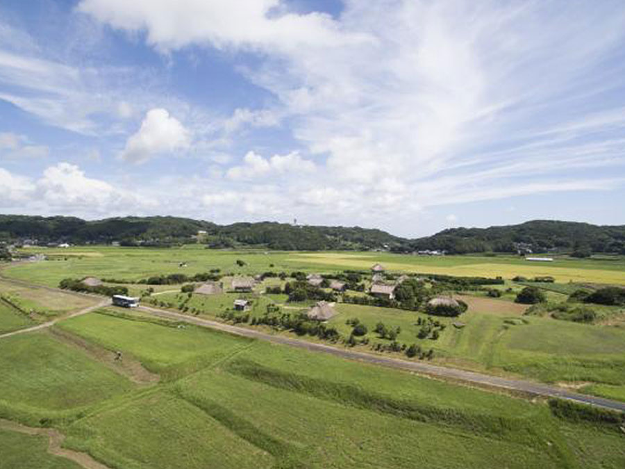 原の辻遺跡の田園風景