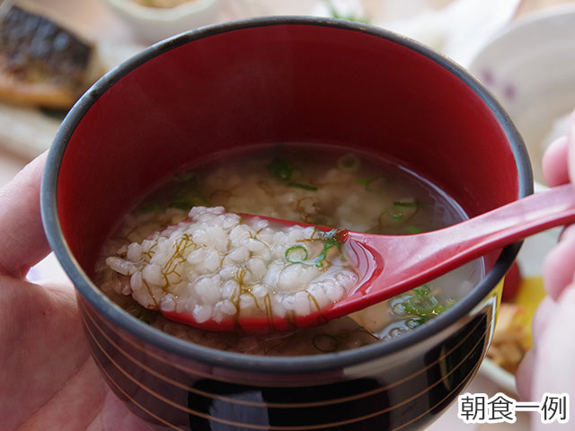 羽衣荘・朝食一例