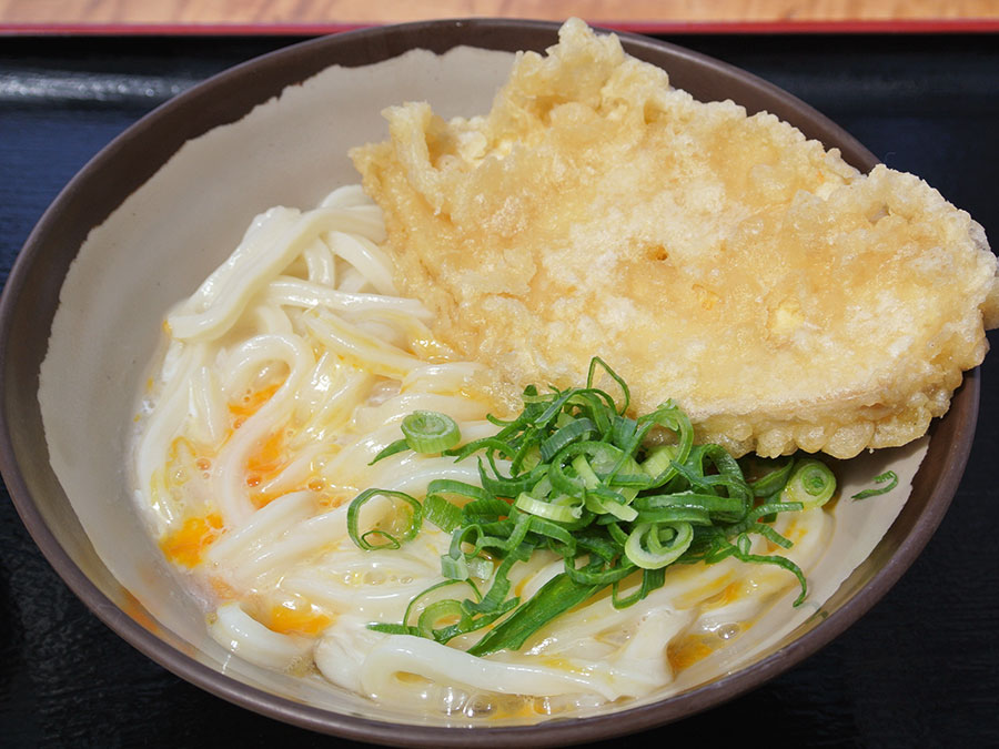 釜たまうどん+さつまいも天