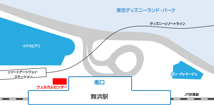 ウェルカムセンターのMAP