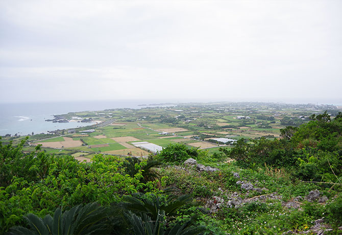 与論城からの眺め