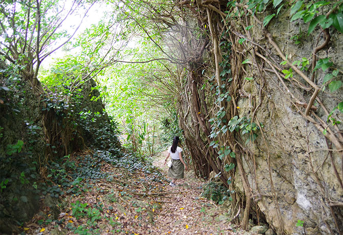 与論城跡を散策