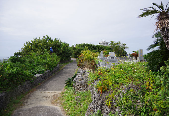 与論城跡の遊歩道