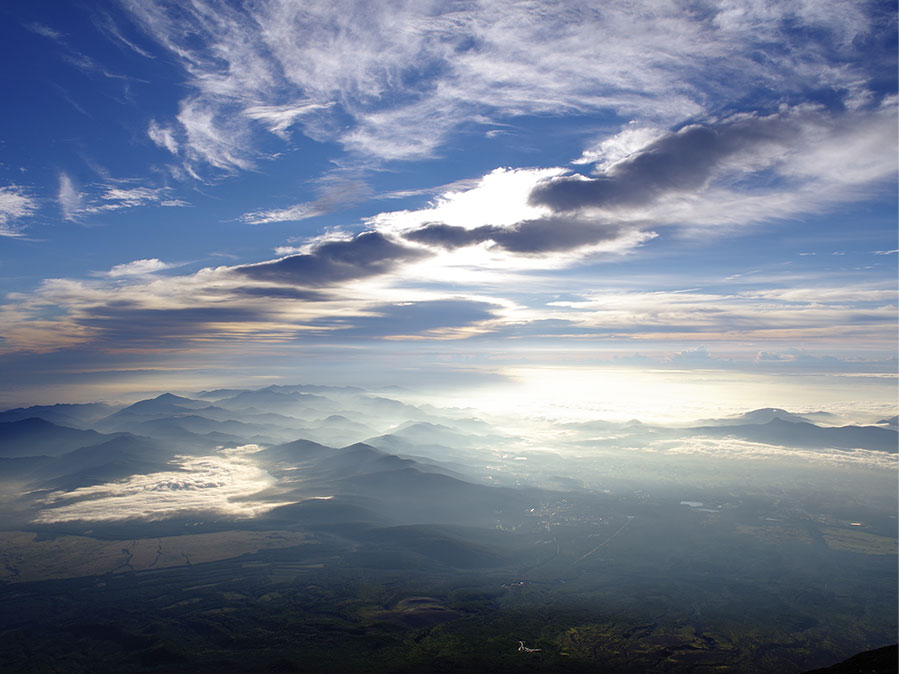 吉田口ルート下山風景