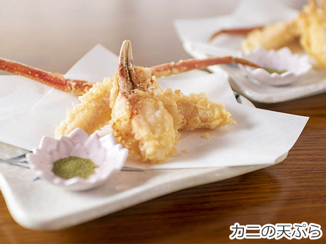 民宿みはらのかにの天ぷら