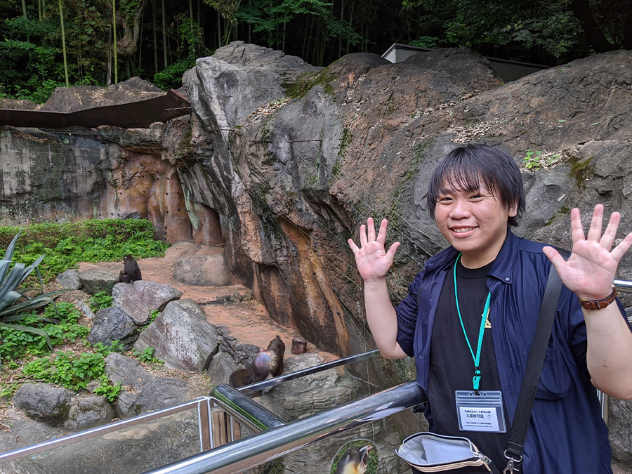 のいち動物公園のマンドリル