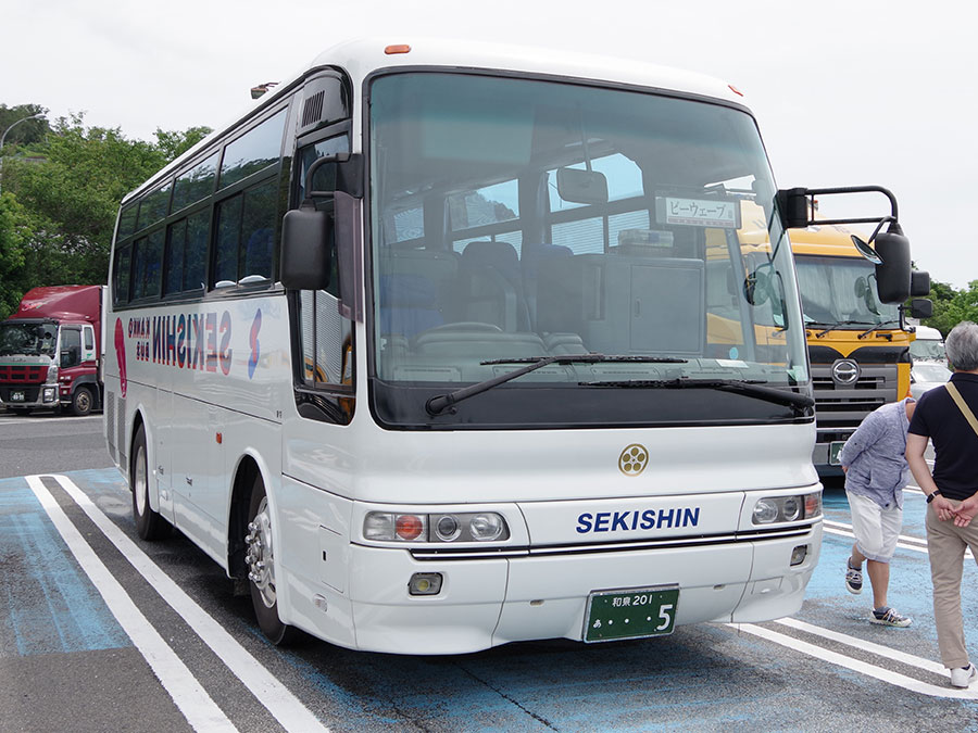 紀ノ川SAの駐車場