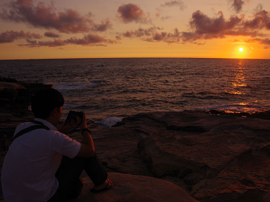 海に沈む夕陽