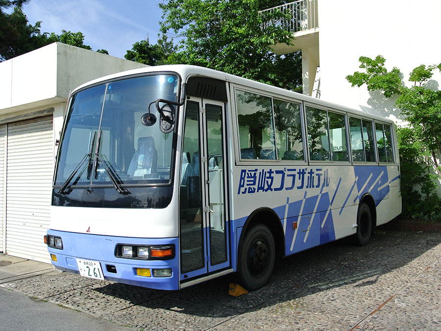 隠岐プラザホテルの送迎バス