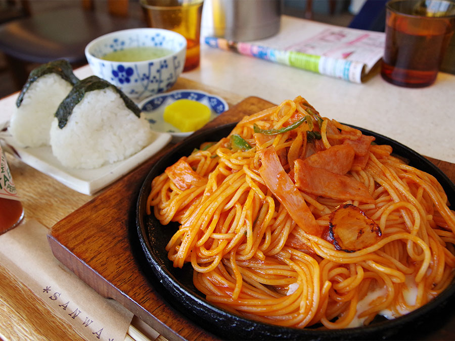 喫茶サンワのスパゲッティ定食