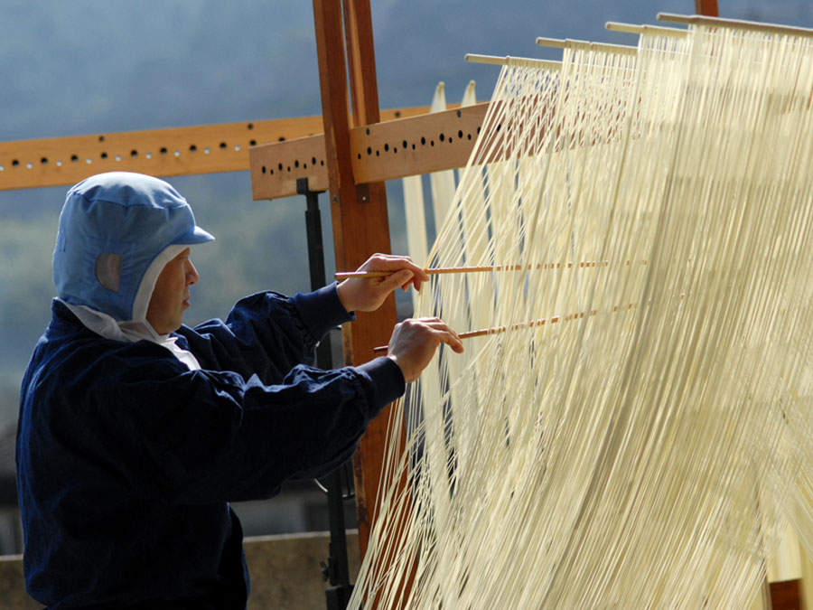 なかぶ庵のそうめん作り体験