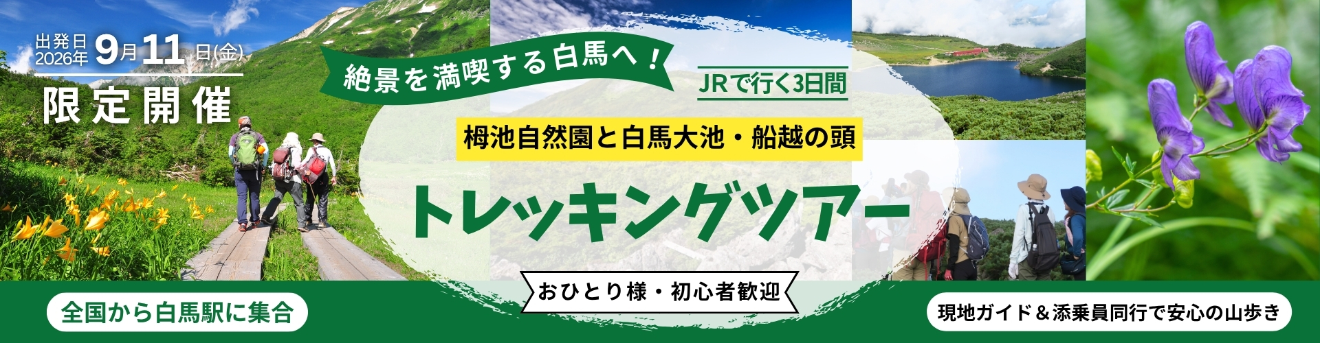 栂池自然園と白馬大池・船越の頭トレッキングツアー